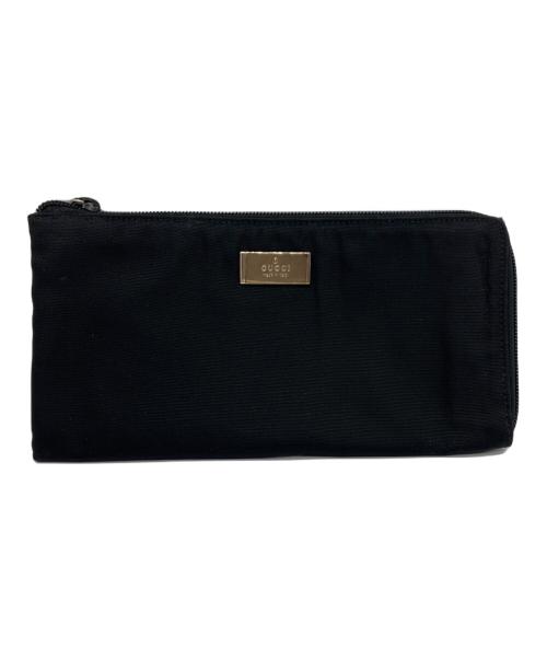 GUCCI（グッチ）GUCCI (グッチ) GUCCI L字ファスナーポーチ ブラックの古着・服飾アイテム