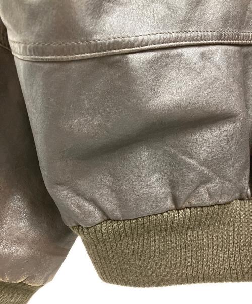 GATTO INTERNATIONAL（GATTO INTERNATIONAL）GATTO INTERNATIONAL (GATTO INTERNATIONAL) プルオーバーレザージャケット ブラウン サイズ:Mの古着・服飾アイテム