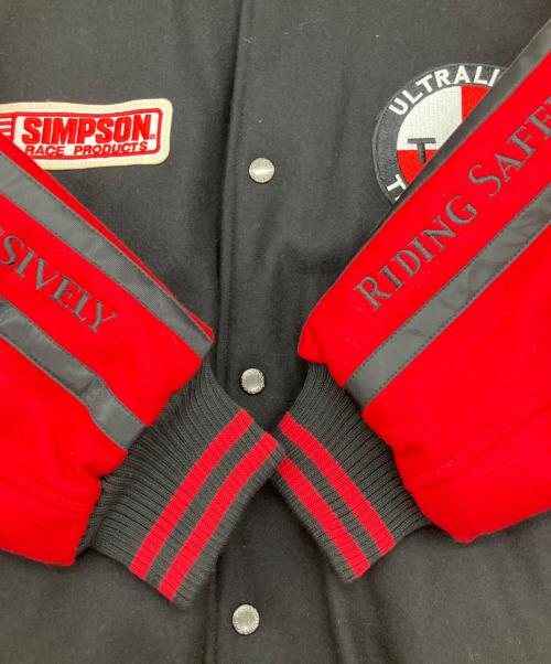 SIMPSON（シンプソン）SIMPSON (シンプソン) ライダースジャケット レッド×ブラック サイズ:L 未使用品の古着・服飾アイテム