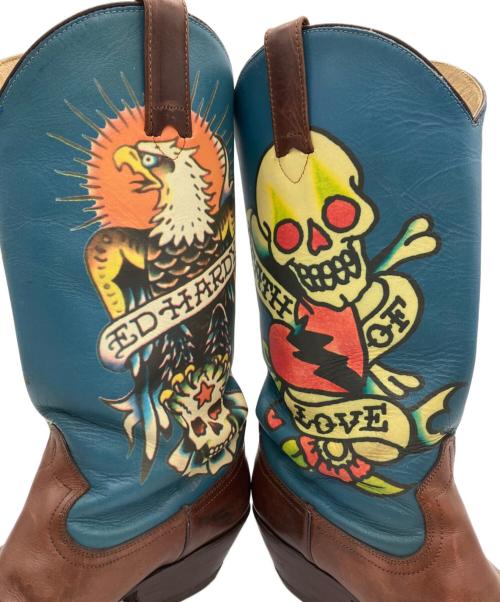 Ed Hardy（エド ハーディー）ED HARDY (エド ハーディー) ED HARDY　ウェスタンブーツ ブラウン サイズ:9の古着・服飾アイテム
