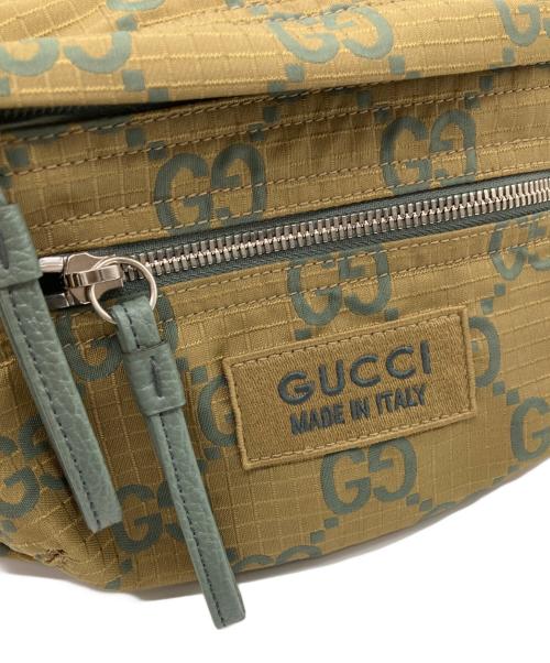 GUCCI（グッチ）GUCCI (グッチ) リップストックナイロンベルトバッグ カーキの古着・服飾アイテム