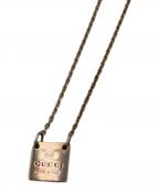 GUCCIグッチ）の古着「GUCCI　スクエアプレートネックレス」｜シルバー