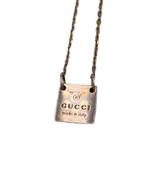 GUCCI（グッチ）GUCCI (グッチ) GUCCI　スクエアプレートネックレス シルバーの古着・服飾アイテム