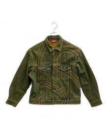 SUPREME（シュプリーム）の古着「Supreme　Logo Denim Trucker Jacket」｜カーキ