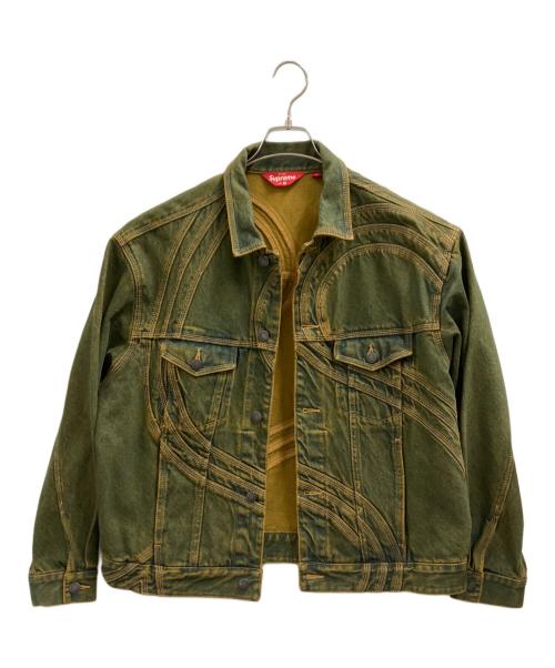 SUPREME（シュプリーム）SUPREME (シュプリーム) Supreme　Logo Denim Trucker Jacket カーキ サイズ:Mの古着・服飾アイテム