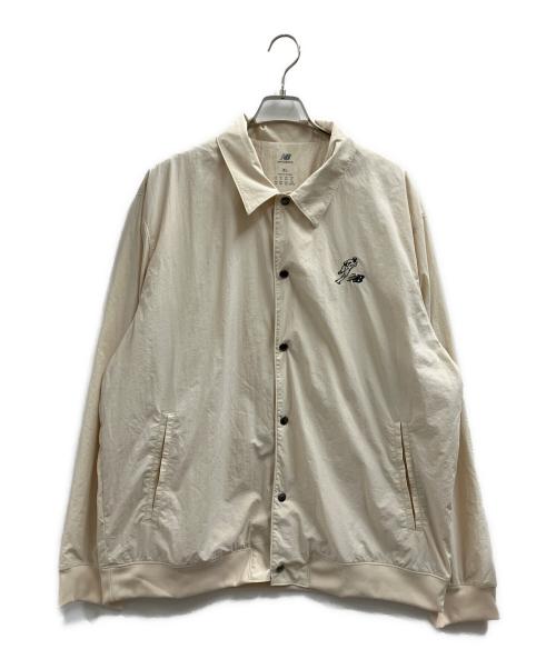 NEW BALANCE（ニューバランス）NEW BALANCE (ニューバランス) NEW BALANCE　ウーブンナイロンジャケット アイボリー サイズ:2XLの古着・服飾アイテム