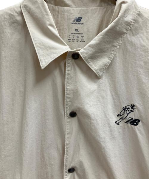 NEW BALANCE（ニューバランス）NEW BALANCE (ニューバランス) NEW BALANCE　ウーブンナイロンジャケット アイボリー サイズ:2XLの古着・服飾アイテム