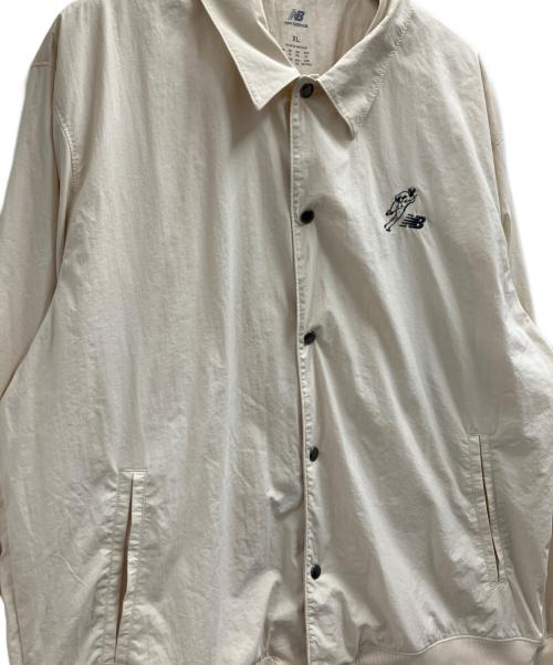 NEW BALANCE（ニューバランス）NEW BALANCE (ニューバランス) NEW BALANCE　ウーブンナイロンジャケット アイボリー サイズ:2XLの古着・服飾アイテム