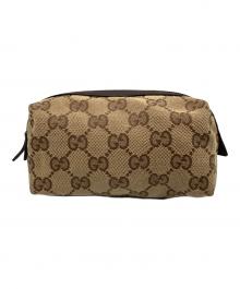 GUCCI（グッチ）の古着「GUCCI　コスメポーチ」｜ベージュ