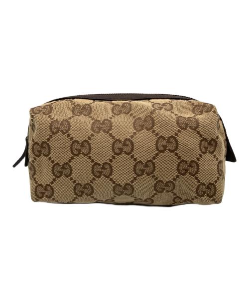 GUCCI（グッチ）GUCCI (グッチ) GUCCI　コスメポーチ ベージュの古着・服飾アイテム