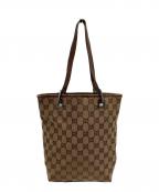 GUCCIグッチ）の古着「GUCCI　GGキャンバストートバッグ」｜ベージュ