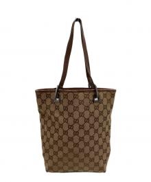 GUCCI（グッチ）の古着「GUCCI　GGキャンバストートバッグ」｜ベージュ