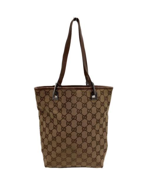 GUCCI（グッチ）GUCCI (グッチ) GUCCI　GGキャンバストートバッグ ベージュの古着・服飾アイテム