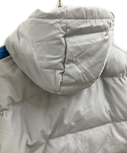 adidas（アディダス）adidas (アディダス) adidas　フーディリバーシブルダウンジャケット グレー×ブルー サイズ:Lの古着・服飾アイテム