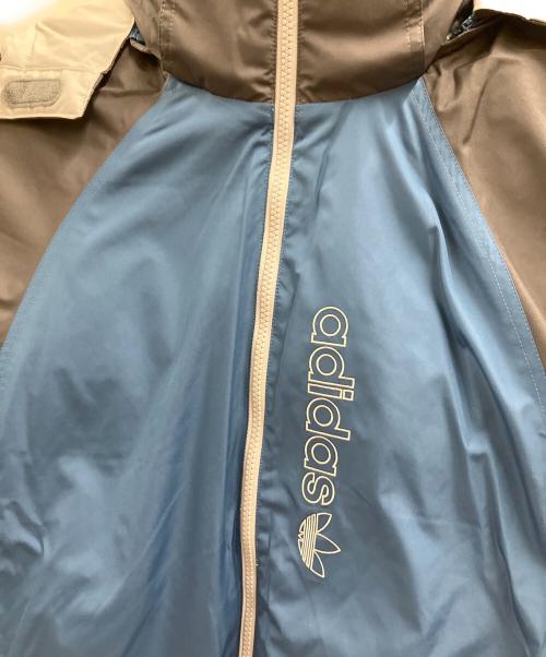adidas（アディダス）adidas (アディダス) adidas　フーディリバーシブルダウンジャケット グレー×ブルー サイズ:Lの古着・服飾アイテム