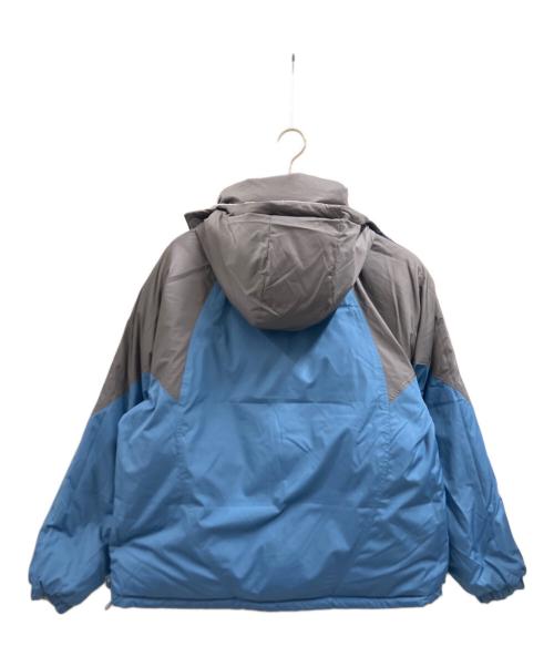 adidas（アディダス）adidas (アディダス) adidas　フーディリバーシブルダウンジャケット グレー×ブルー サイズ:Lの古着・服飾アイテム