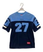 SUPREMEシュプリーム）の古着「Velour Football Jersey」｜ブルー