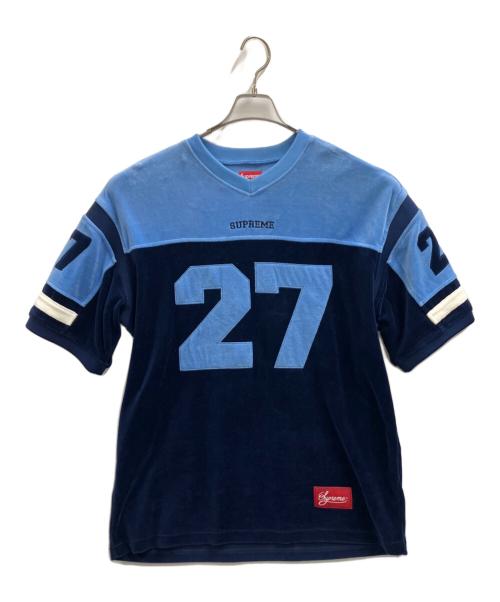 SUPREME（シュプリーム）SUPREME (シュプリーム) Velour Football Jersey ブルー サイズ:Lの古着・服飾アイテム