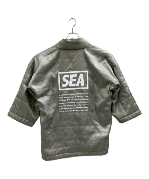 WIND AND SEA（ウィンダンシー）WIND AND SEA (ウィンダンシー) WIND AND SEA　キルティングナイロン法被ジャケット グレー サイズ:Mの古着・服飾アイテム