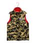A BATHING APE（アベイシングエイプ）の古着「A BATHING APE　リバーシブルダウンベスト」｜ベージュ