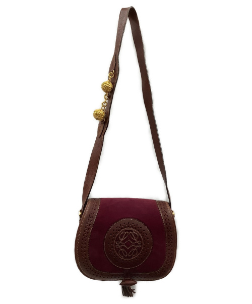 LOEWE（ロエベ）LOEWE (ロエベ) ショルダーバッグ パープル×ブラウン 【COLLECTION SEVILLA】の古着・服飾アイテム