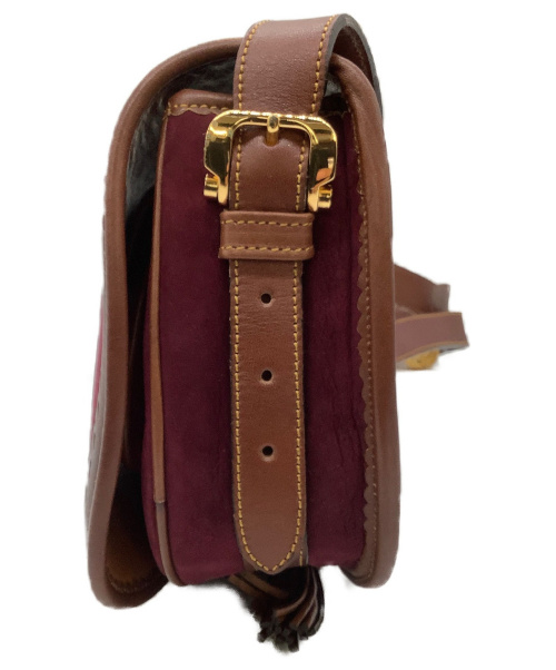 LOEWE（ロエベ）LOEWE (ロエベ) ショルダーバッグ パープル×ブラウン 【COLLECTION SEVILLA】の古着・服飾アイテム