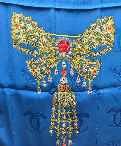 murt de cartier（マストドゥカルティエ）murt de Cartier (マストドゥカルティエ) スカーフ ブルーの古着・服飾アイテム