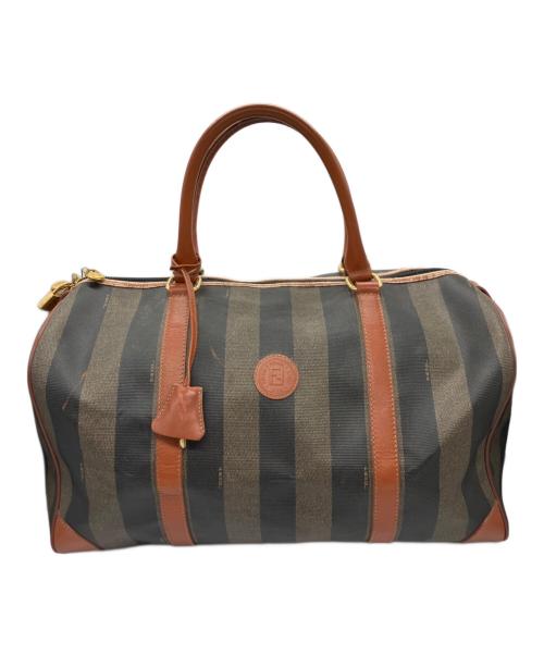 FENDI（フェンディ）FENDI (フェンディ) ボストンバッグ ブラウン×ブラックの古着・服飾アイテム