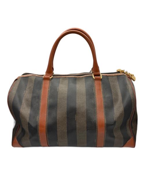 FENDI（フェンディ）FENDI (フェンディ) ボストンバッグ ブラウン×ブラックの古着・服飾アイテム