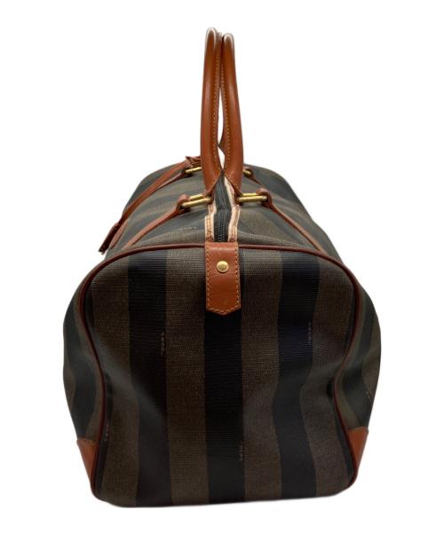 FENDI（フェンディ）FENDI (フェンディ) ボストンバッグ ブラウン×ブラックの古着・服飾アイテム