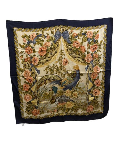 Salvatore Ferragamo（サルヴァトーレ フェラガモ）Salvatore Ferragamo (サルヴァトーレ フェラガモ) スカーフ ネイビーの古着・服飾アイテム