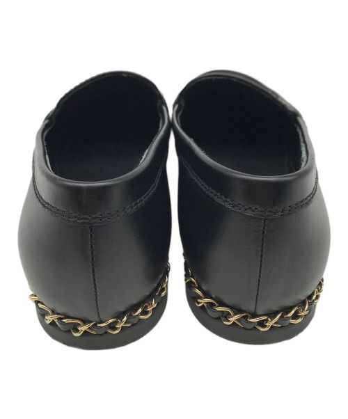 CHANEL（シャネル）CHANEL (シャネル) チェーンローファー ブラック サイズ:34 1/2Cの古着・服飾アイテム