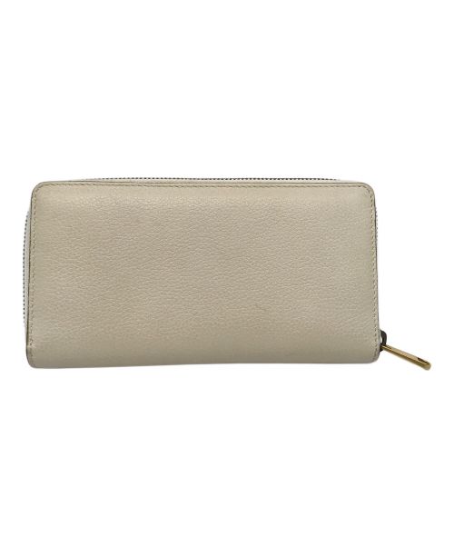 GUCCI（グッチ）GUCCI (グッチ) ラウンドファスナーウォレット アイボリーの古着・服飾アイテム