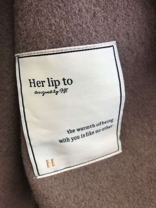 HER LIP TO（ハーリップトゥ）Her lip to (ハーリップトゥ) ダブルコート ワインレッド サイズ:Sの古着・服飾アイテム