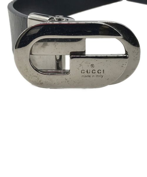 GUCCI（グッチ）GUCCI (グッチ) ベルト ブラック×シルバーの古着・服飾アイテム