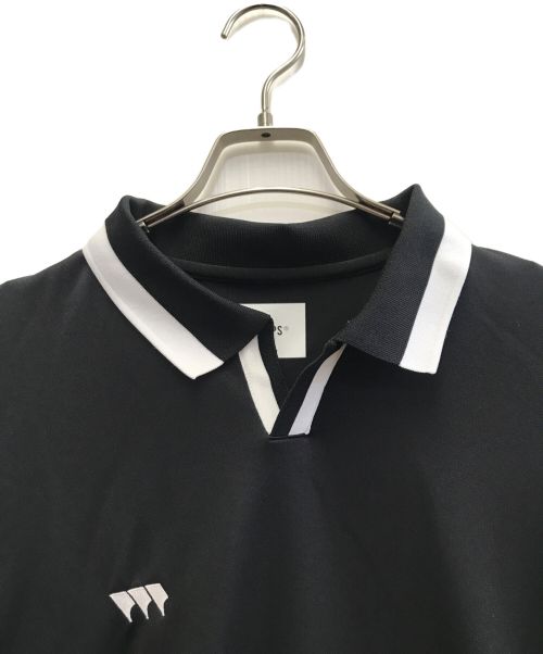 WTAPS（ダブルタップス）WTAPS (ダブルタップス) 襟ラインスキッパーポロシャツ ブラック×ホワイト サイズ:X02の古着・服飾アイテム