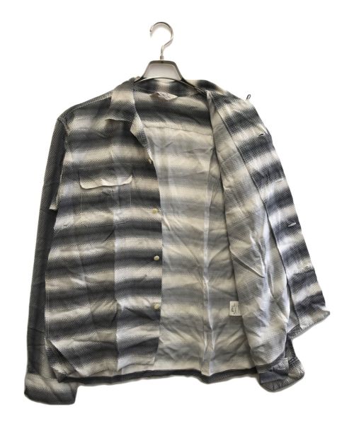 Star OF HOLLYWOOD（スターオブハリウッド）STAR OF HOLLYWOOD (スターオブハリウッド) オープンカラーシャツ ホワイト×ブラック サイズ:Mの古着・服飾アイテム