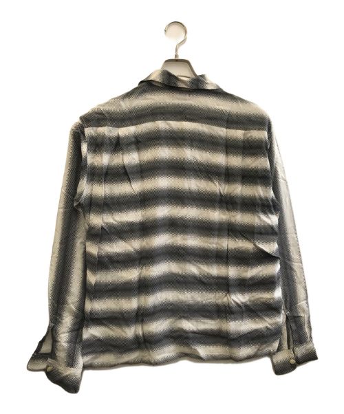 Star OF HOLLYWOOD（スターオブハリウッド）STAR OF HOLLYWOOD (スターオブハリウッド) オープンカラーシャツ ホワイト×ブラック サイズ:Mの古着・服飾アイテム