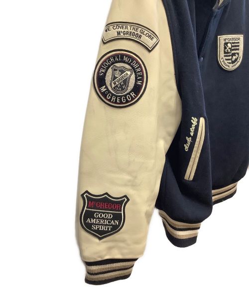 McGREGOR（マックレガー）McGREGOR (マクレガー) スタジャン ネイビー×ベージュ サイズ:4Lの古着・服飾アイテム