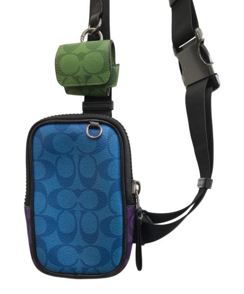 COACH（コーチ）COACH (コーチ) マルチファンクション フォーン パック ブロックド シグネチャー キャンバスの古着・服飾アイテム