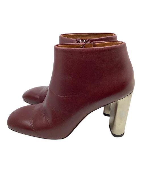 CELINE（セリーヌ）CELINE (セリーヌ) ショートブーツ ワインレッド サイズ:36 1/2の古着・服飾アイテム