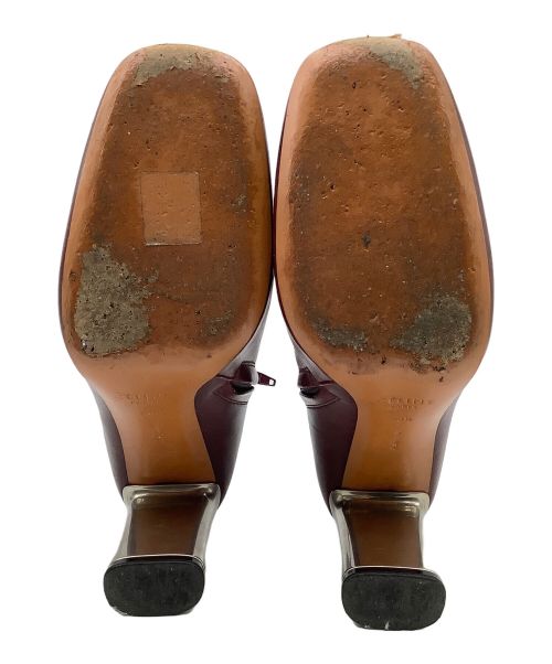 CELINE（セリーヌ）CELINE (セリーヌ) ショートブーツ ワインレッド サイズ:36 1/2の古着・服飾アイテム