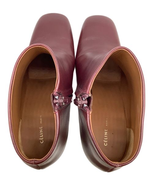 CELINE（セリーヌ）CELINE (セリーヌ) ショートブーツ ワインレッド サイズ:36 1/2の古着・服飾アイテム