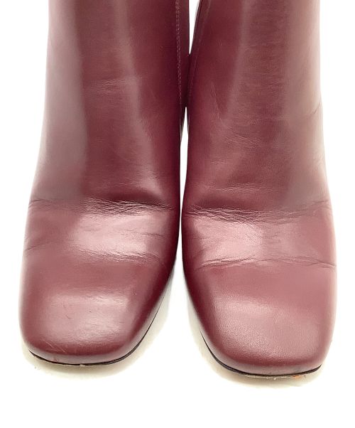 CELINE（セリーヌ）CELINE (セリーヌ) ショートブーツ ワインレッド サイズ:36 1/2の古着・服飾アイテム
