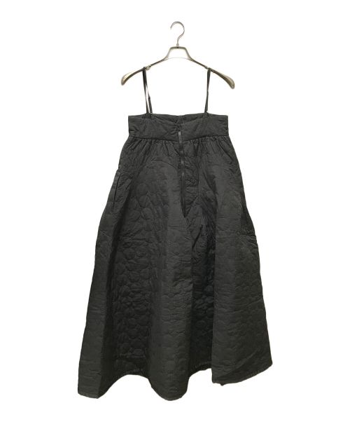 UN3D.（アンスリード）UN3D. (アンスリード) キルティングキャミワンピース ブラック サイズ:36の古着・服飾アイテム