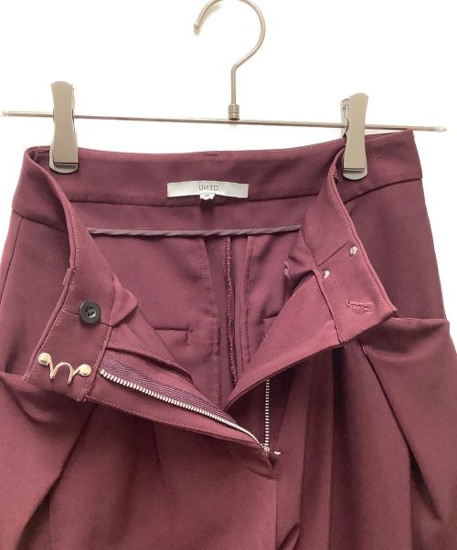 UN3D.（アンスリード）UN3D. (アンスリード) ワイドパンツ ボルドー サイズ:36の古着・服飾アイテム