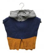 UN3D.アンスリード）の古着「ジップニット」｜ネイビー×イエロー×グレー