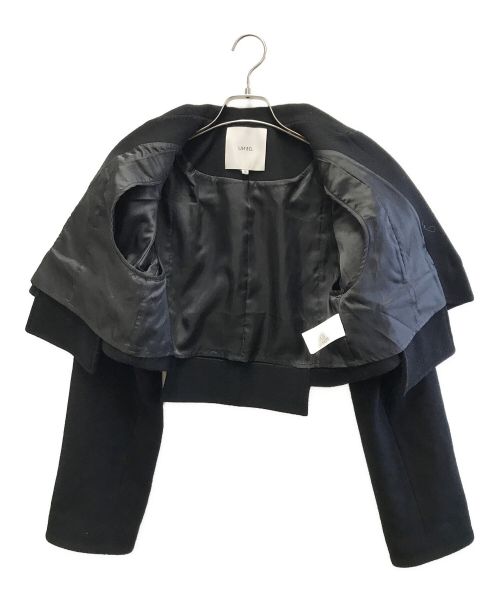 UN3D.（アンスリード）UN3D. (アンスリード) 23AW LAYERED WOOL SHORT JK ブラック サイズ:36の古着・服飾アイテム