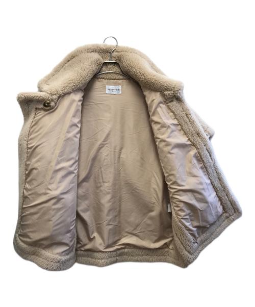 PELLESSIMO（ペレッシモ）PELLESSIMO (ペレッシモ) ボアショートベスト ベージュ サイズ:Fの古着・服飾アイテム