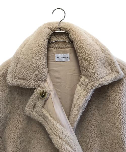 PELLESSIMO（ペレッシモ）PELLESSIMO (ペレッシモ) ボアショートベスト ベージュ サイズ:Fの古着・服飾アイテム